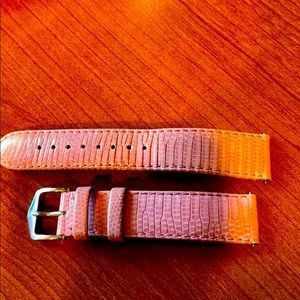 18mm pink leather watch band